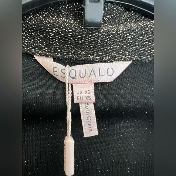 NYE Esqualo Gold / Black Button down Black with metallic gold Size XS Women NWT - Picture 13 of 16